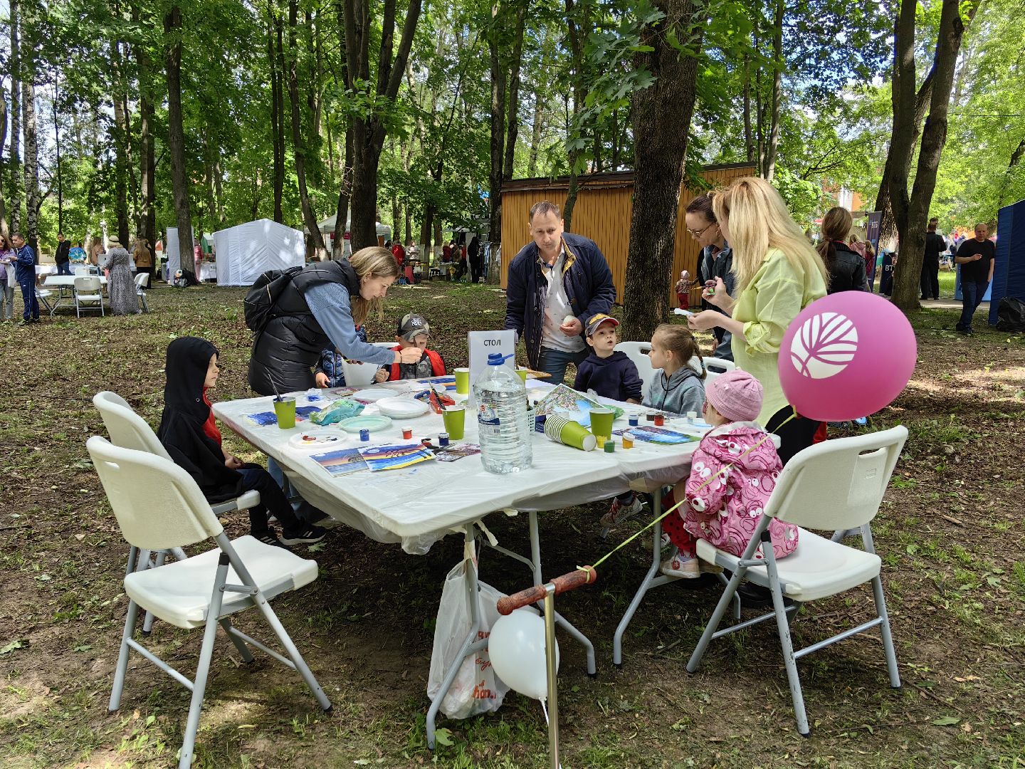 Мастер-класс, дети, рисование, парк, лето