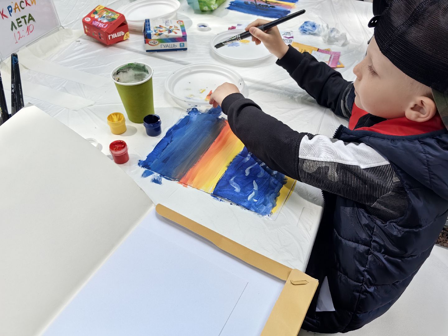 Мастер-класс, дети, рисование, парк, лето