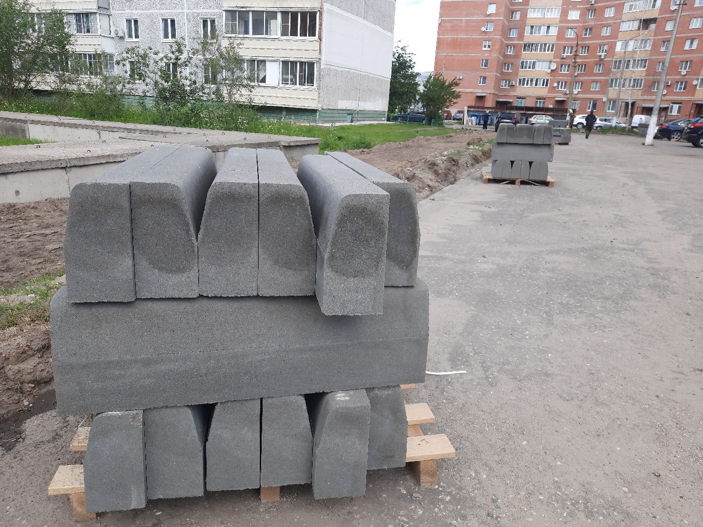 ремонт двора, тротуар, Шатура