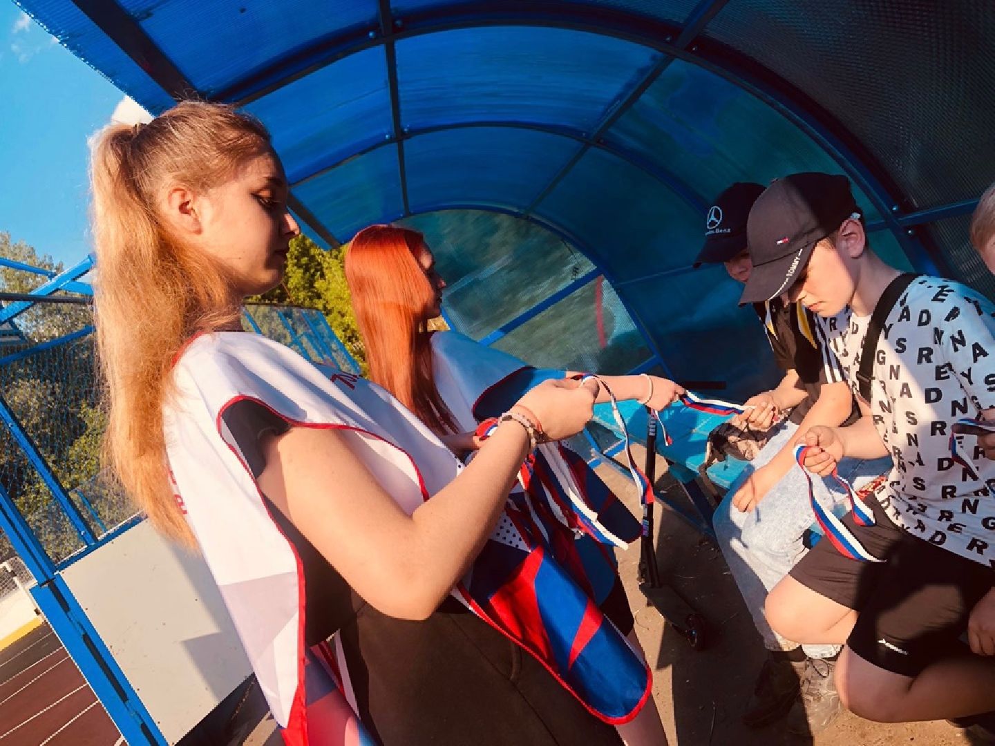 Домодедово, День России, Российский триколор, акция, ленточка