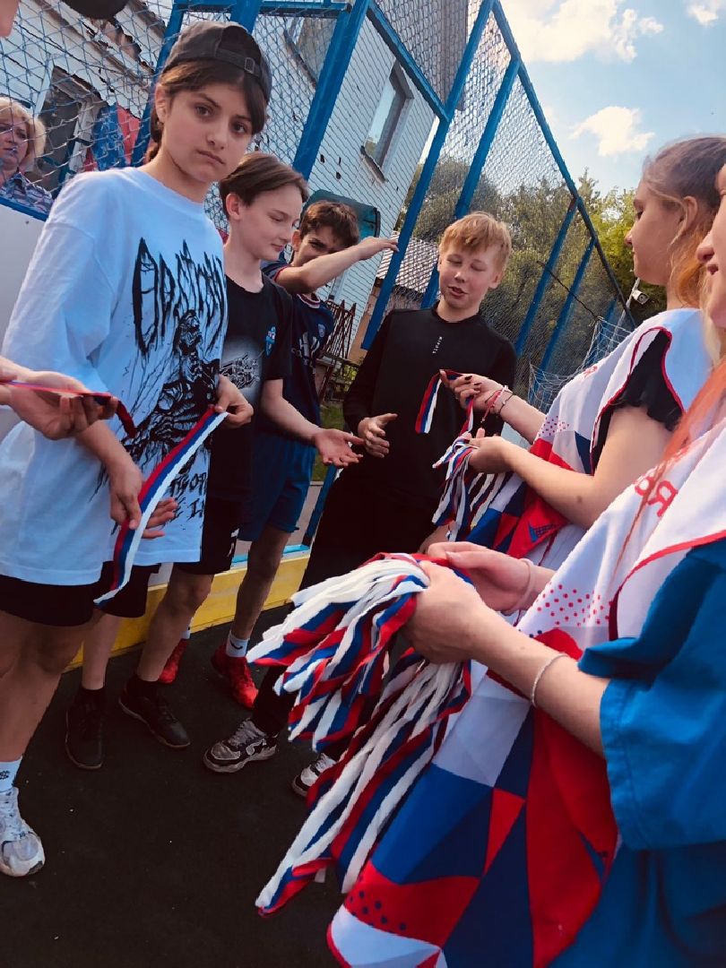 Домодедово, День России, Российский триколор, акция, ленточка