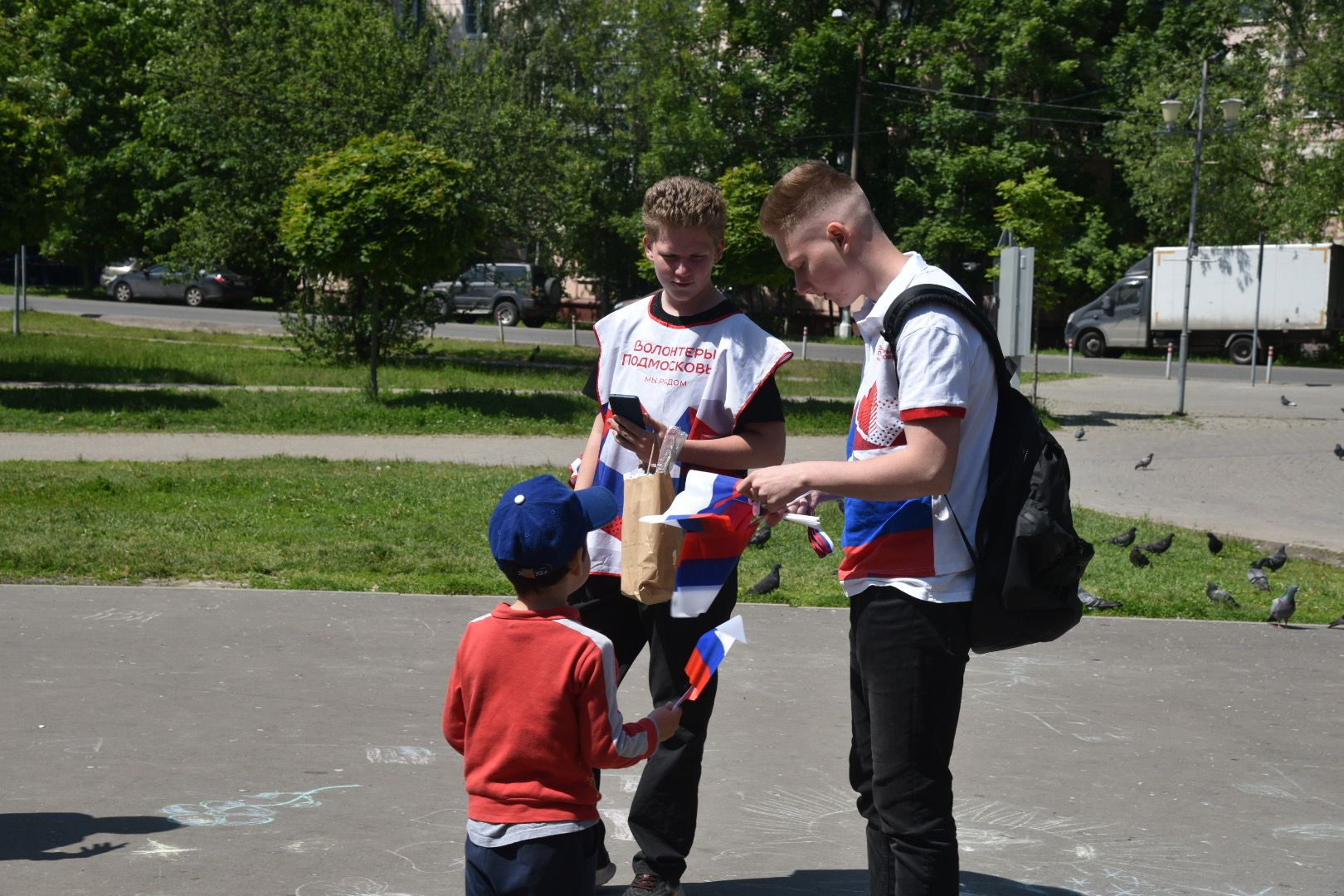 Химки, праздник, флаг, волонтеры