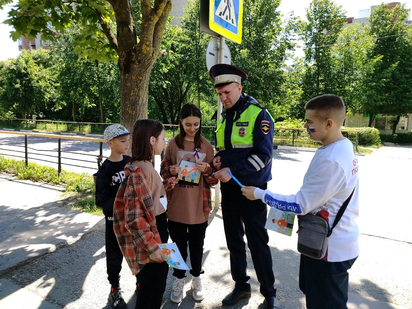 Протвино, Госавтоинспекция, праздник, триколор, День России