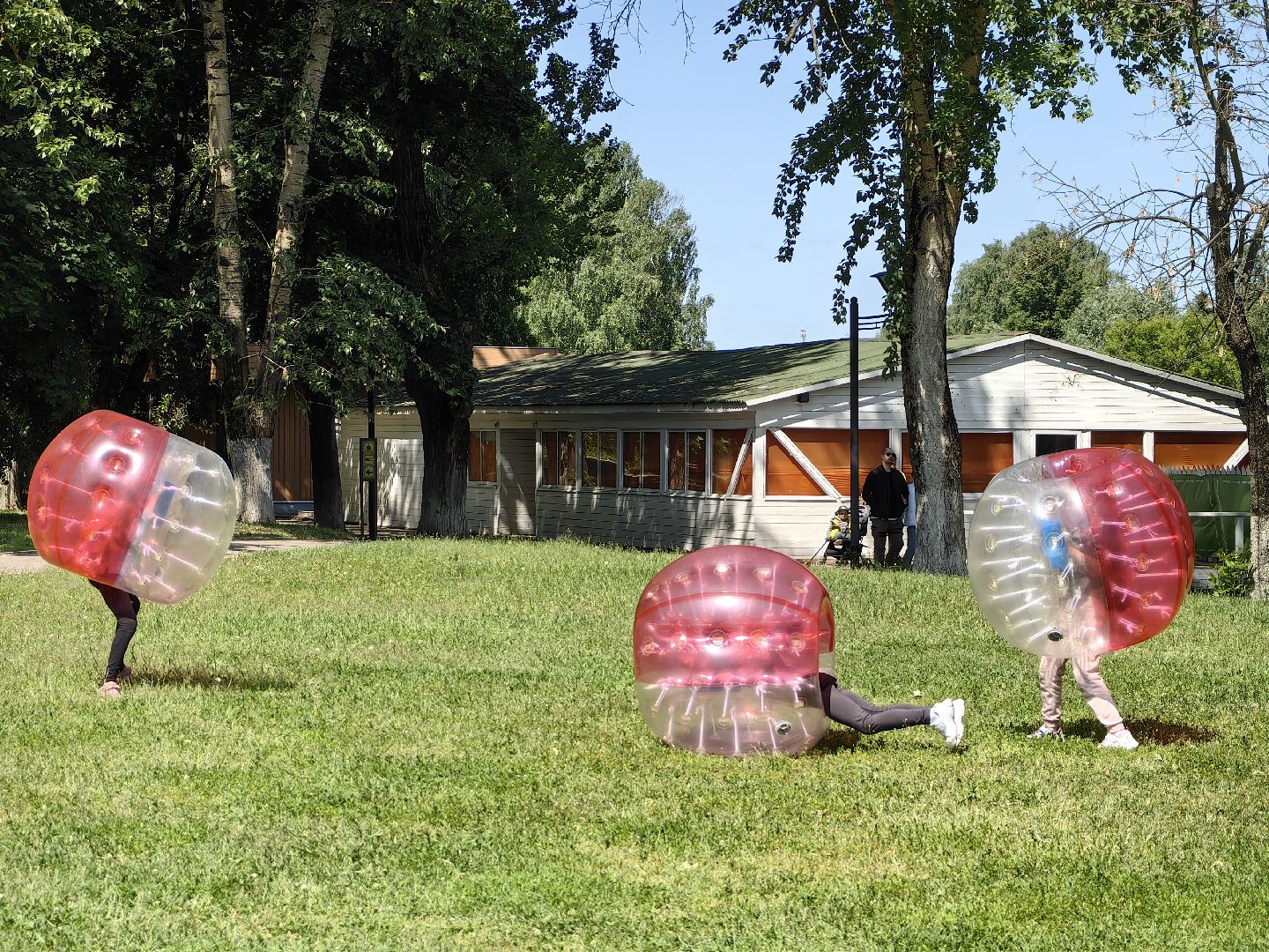 Бампербол, шары, дети, праздник, парк