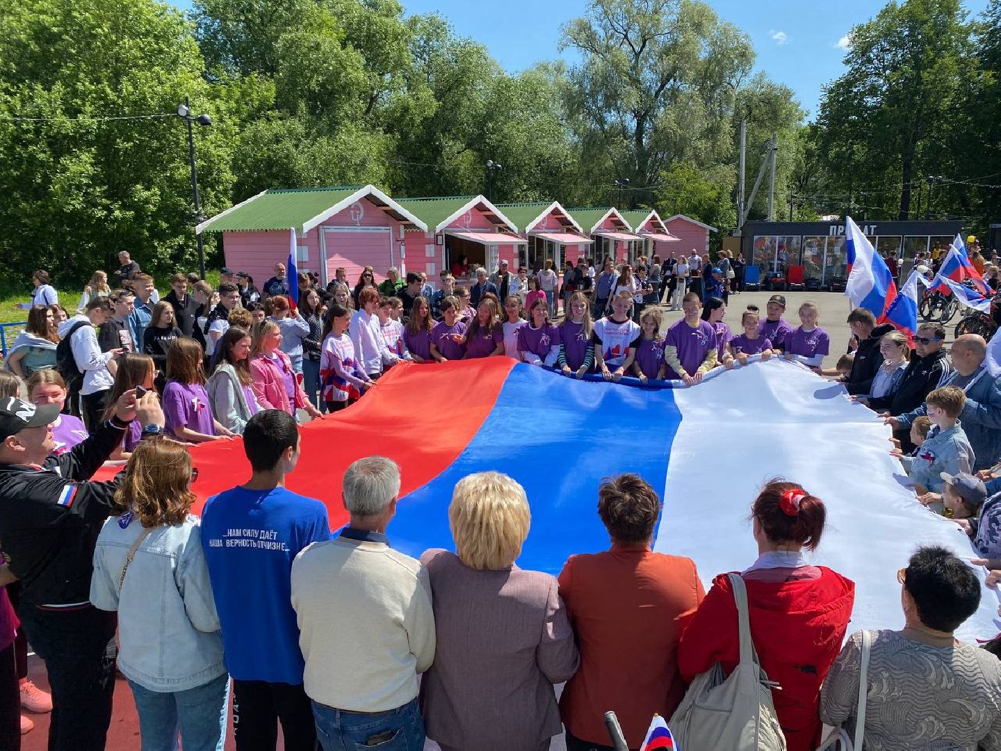 Чехов, День России, флешмоб, жители, Россия, праздник