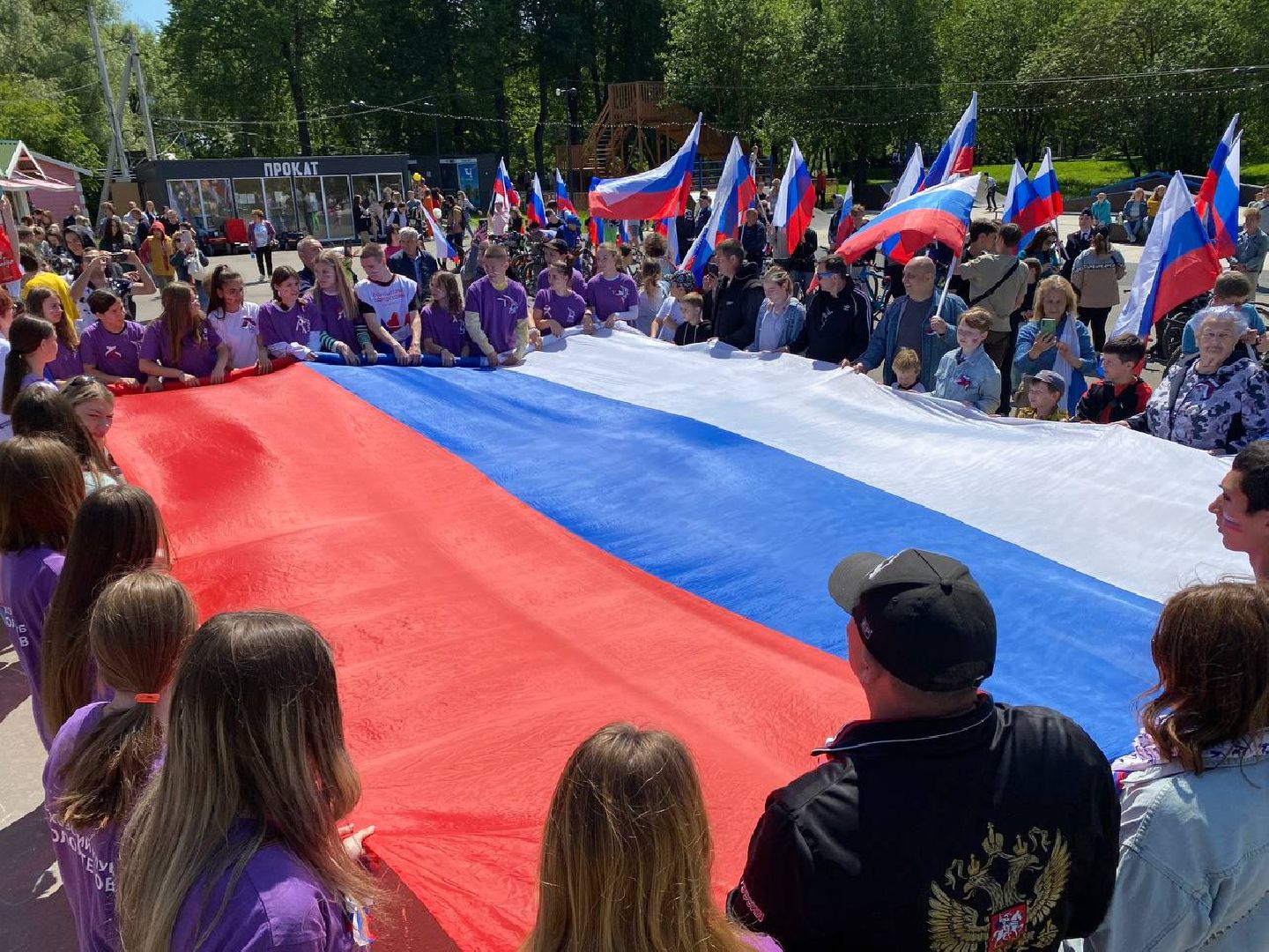 Чехов, День России, флешмоб, жители, Россия, праздник