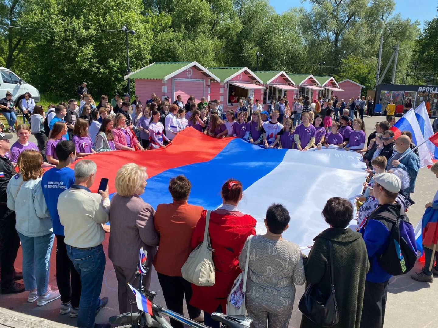 Чехов, День России, флешмоб, жители, Россия, праздник