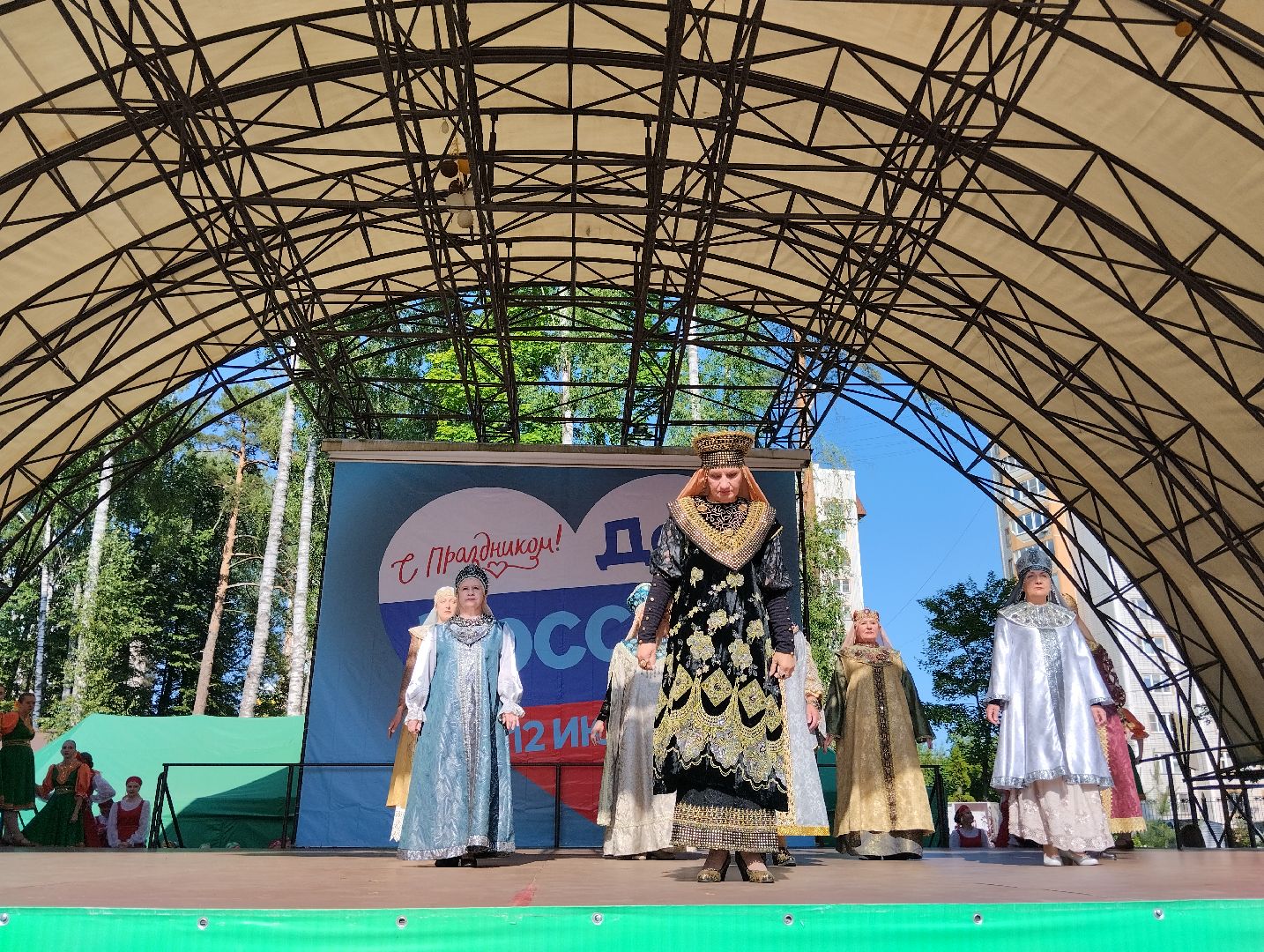 Народный костюм, дефиле, Центральный парк, Ногинск, Богородский городской округ