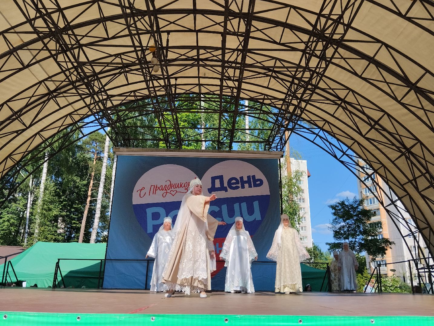 Народный костюм, дефиле, Центральный парк, Ногинск, Богородский городской округ