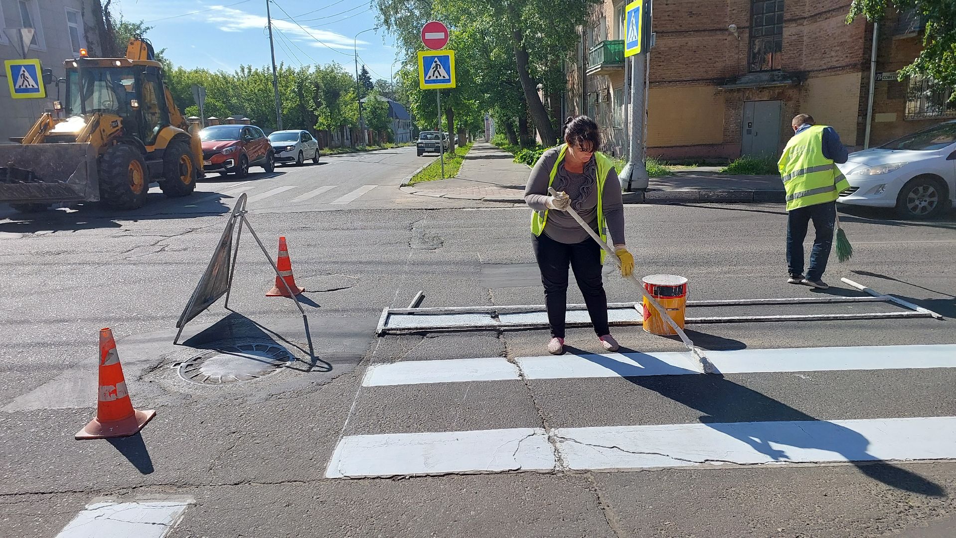 дорожная разметка, серпухов, зебра, ГИБДД, комбинат благоустройства, пешеходный переход, дороги,