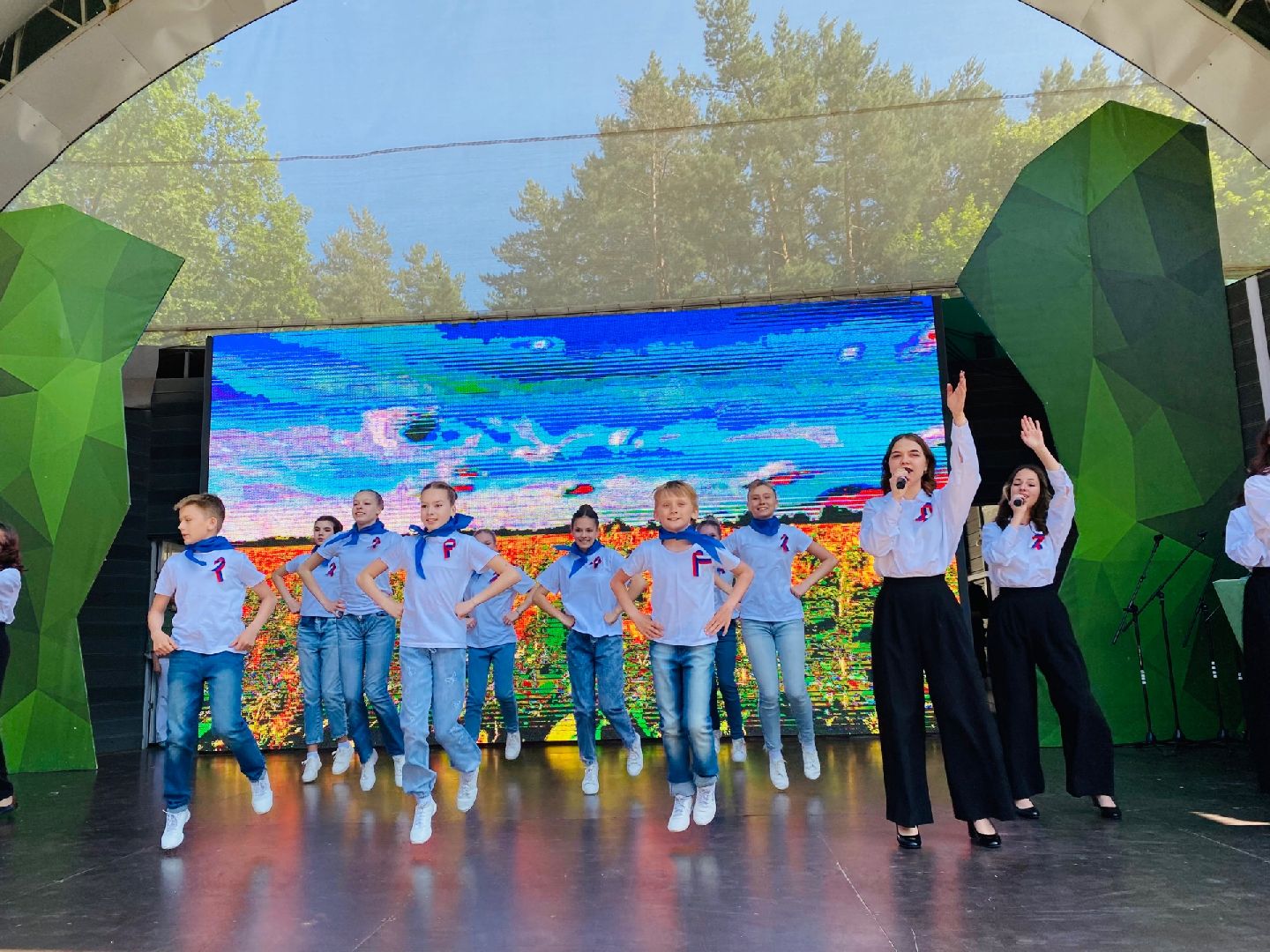 Домодедово, День России, единство, флаг России, гимн России