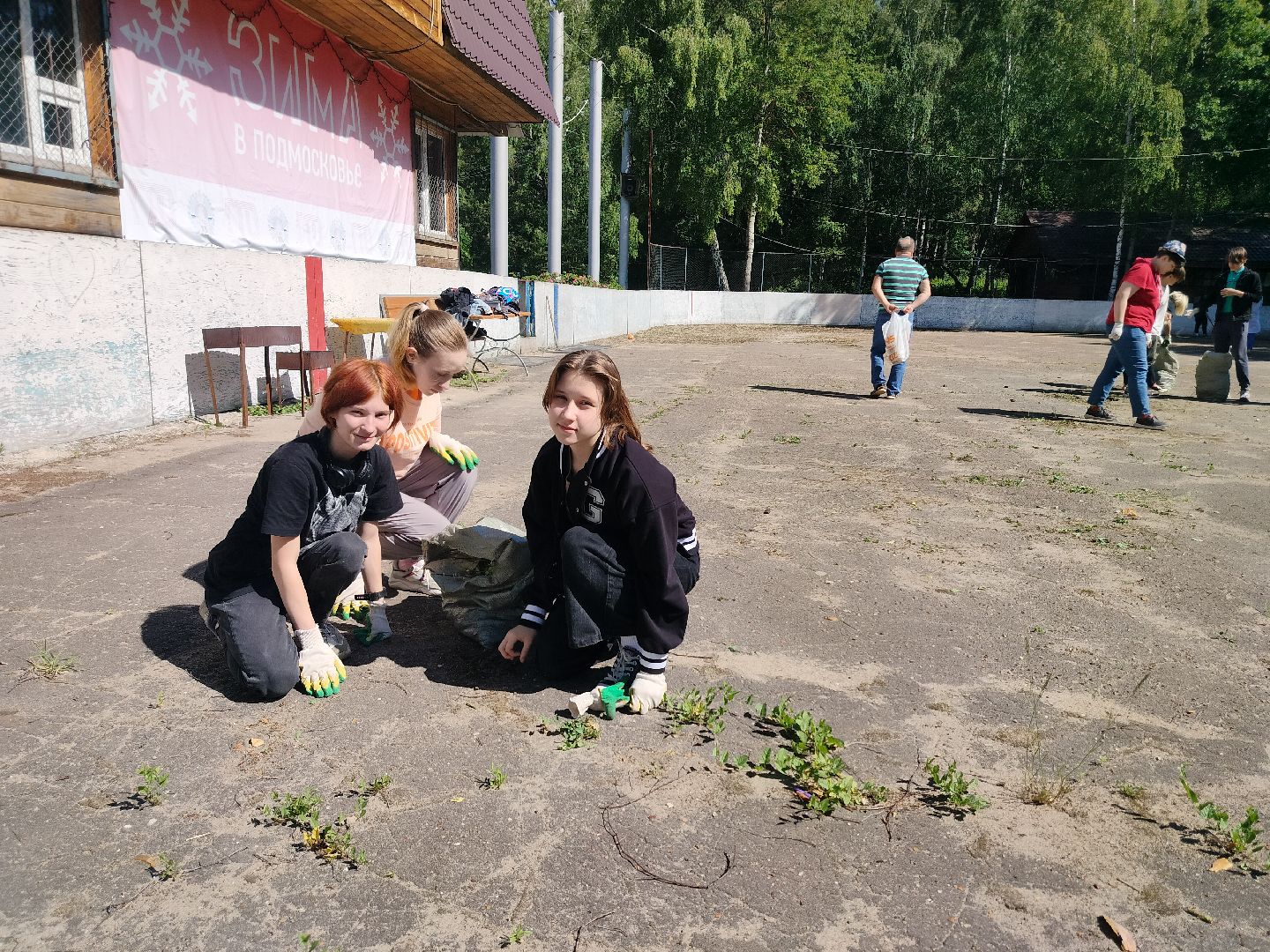 стадион, трудовые бригады, Протва, Протвино, спорт, подростки
