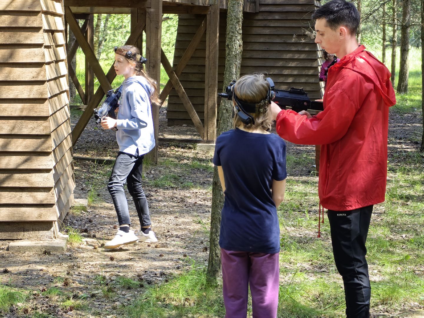 Лазертаг, игра, летний лагерь, команда