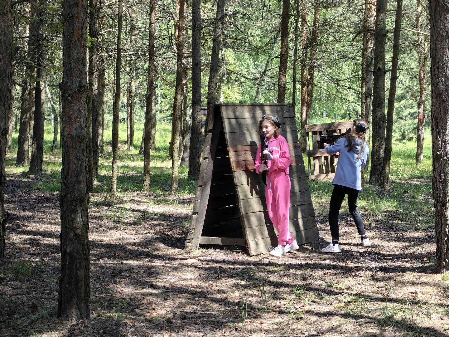 Лазертаг, игра, летний лагерь, команда