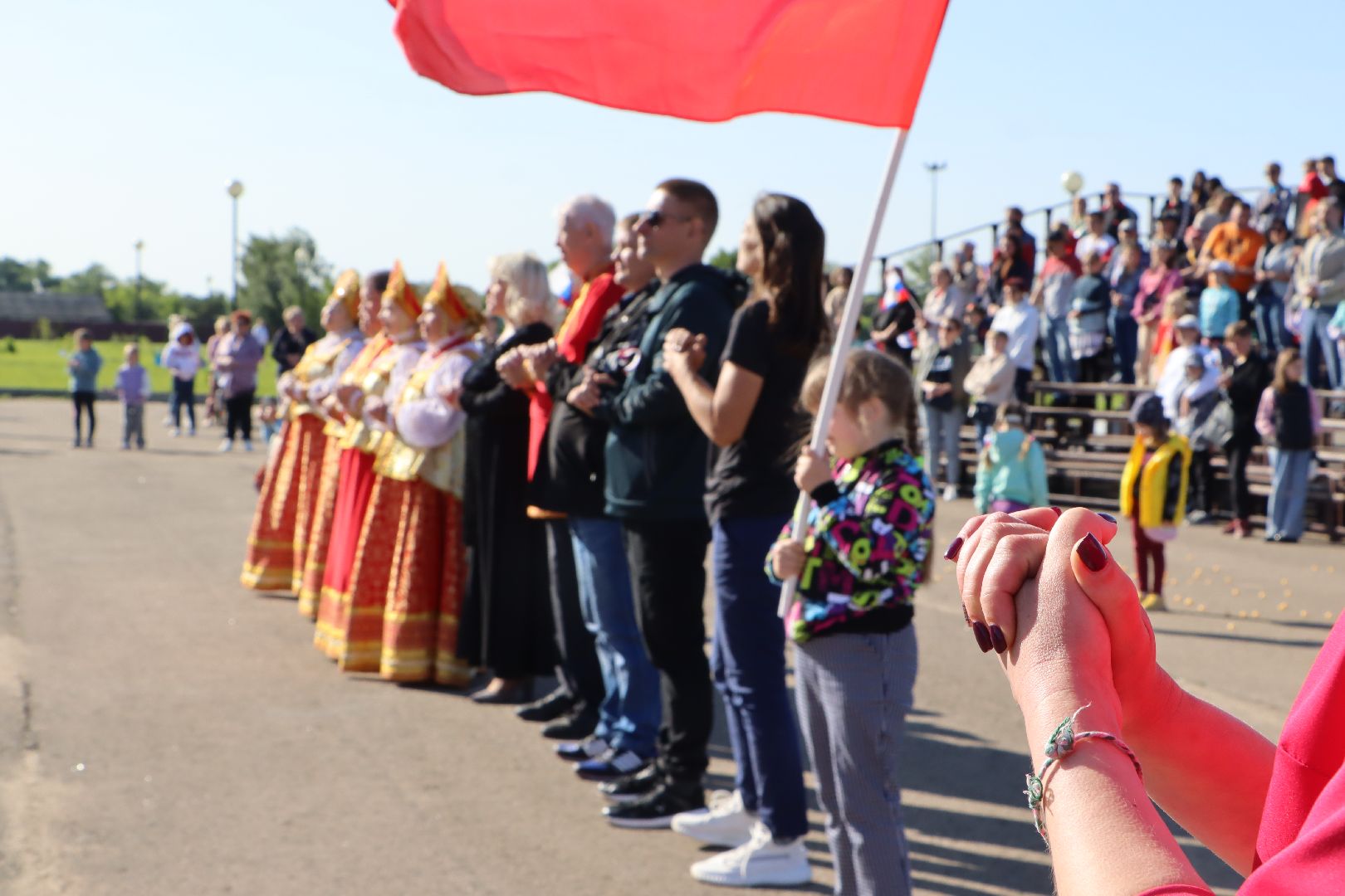 Серебряные Пруды, День России, парк Серебряный, Встанем, флешмоб