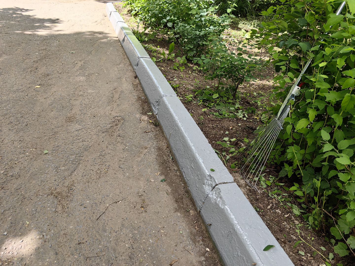 Бордюр, покраска, благоустройство