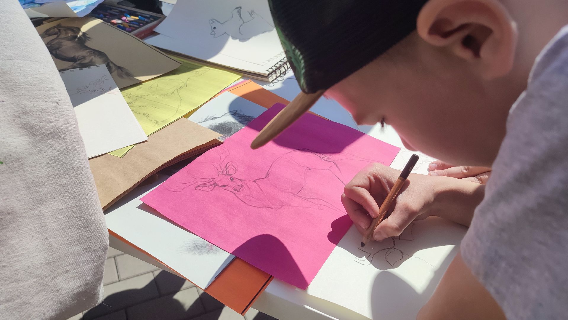 Кашира, мастер-класс, пастель, уголь, набросок