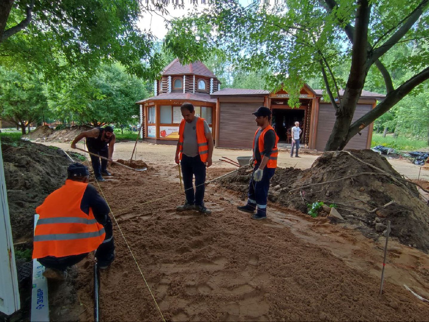 Ремонт площадки, детская площадка, Мытищи, парк