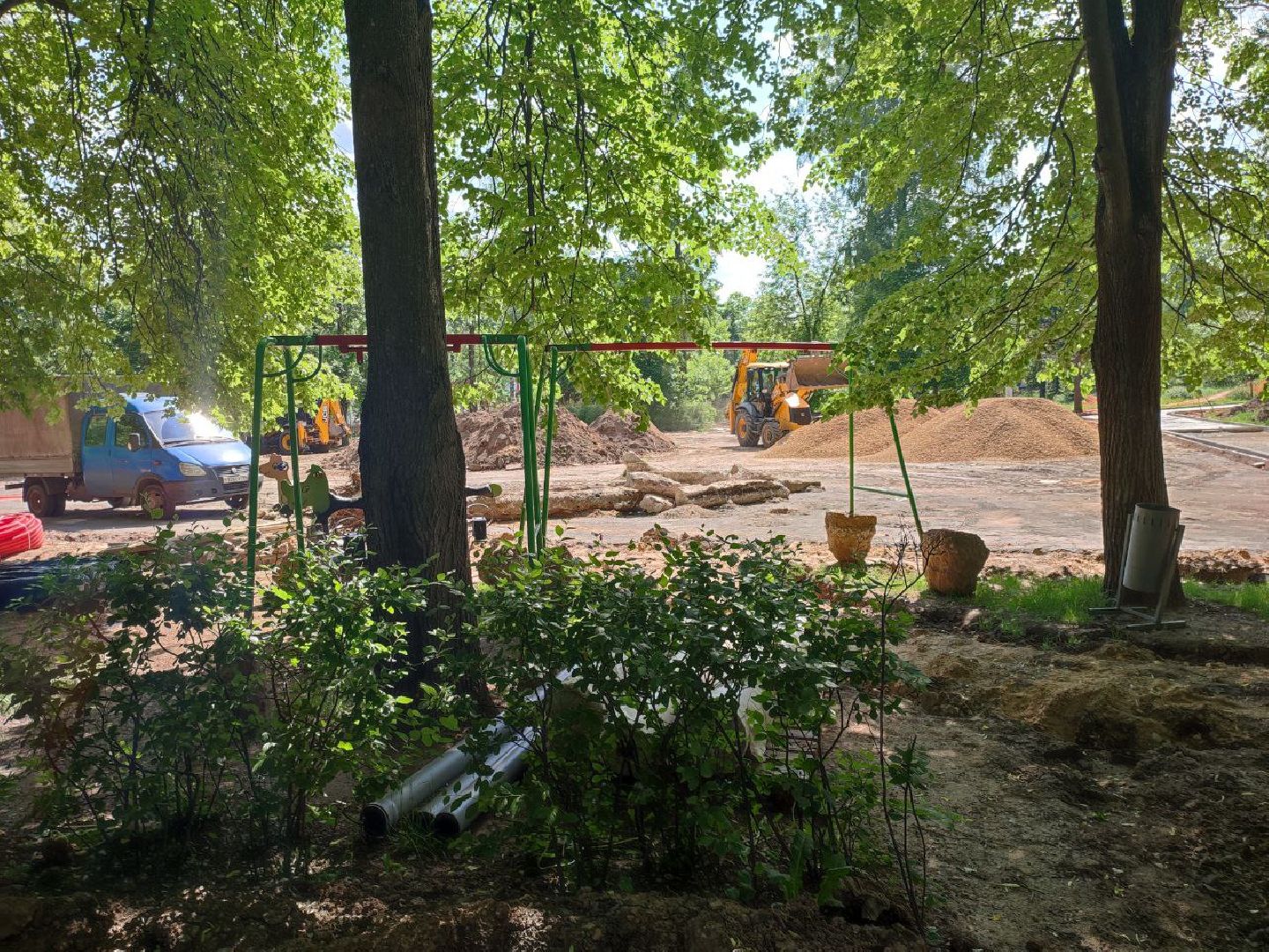 Ремонт площадки, детская площадка, Мытищи, парк