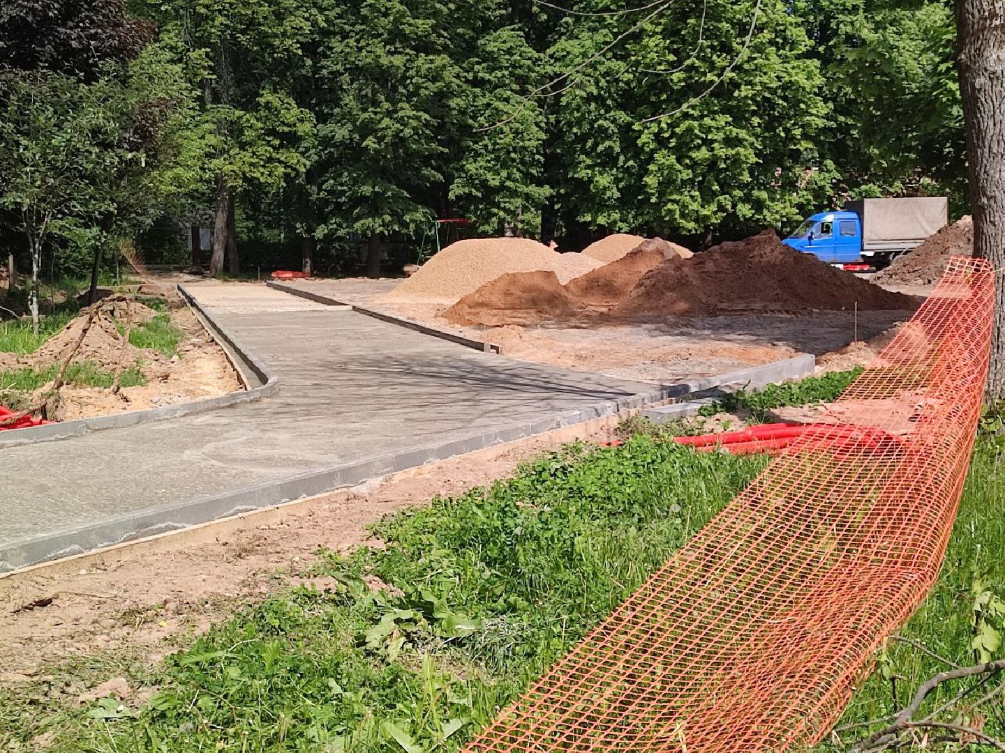 Ремонт площадки, детская площадка, Мытищи, парк