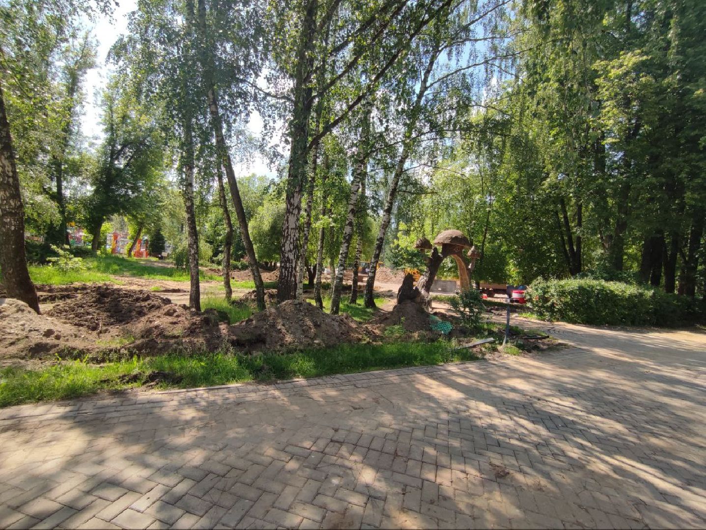 Ремонт площадки, детская площадка, Мытищи, парк