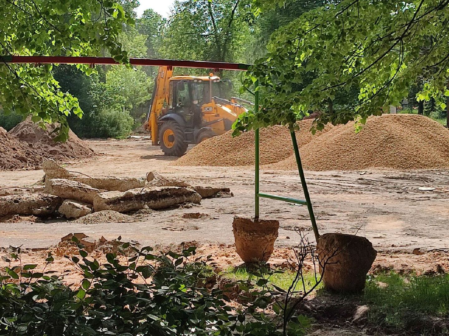 Ремонт площадки, детская площадка, Мытищи, парк