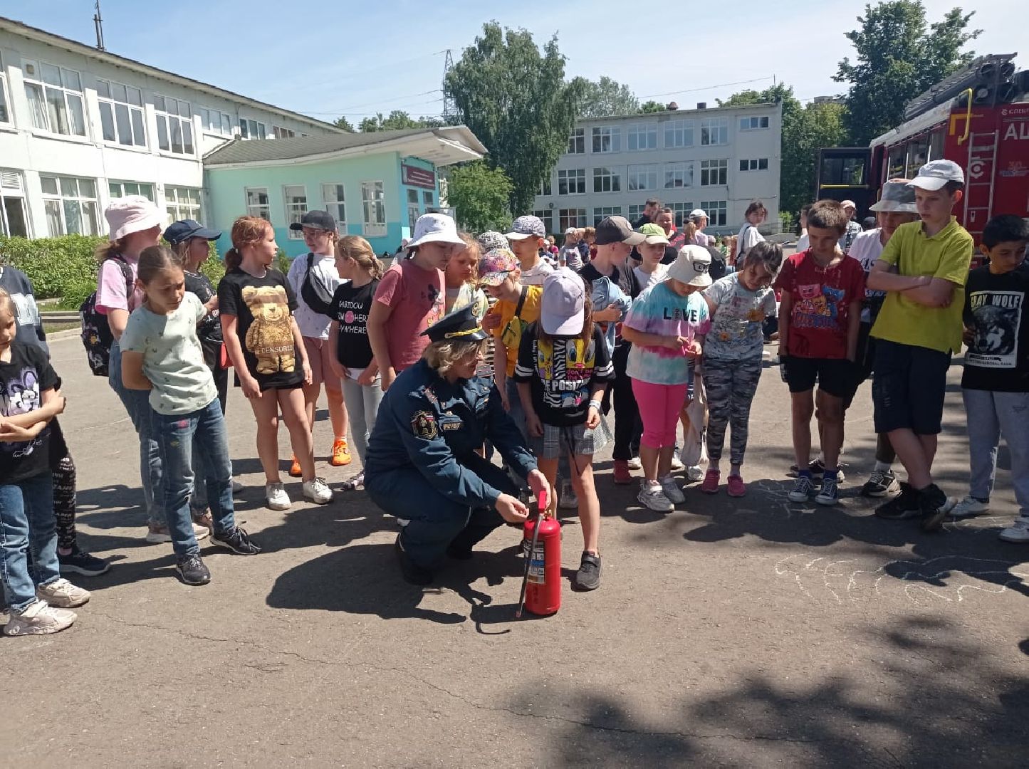 Раменское, общество, мероприятие по пожарной безопасности в детском лагере