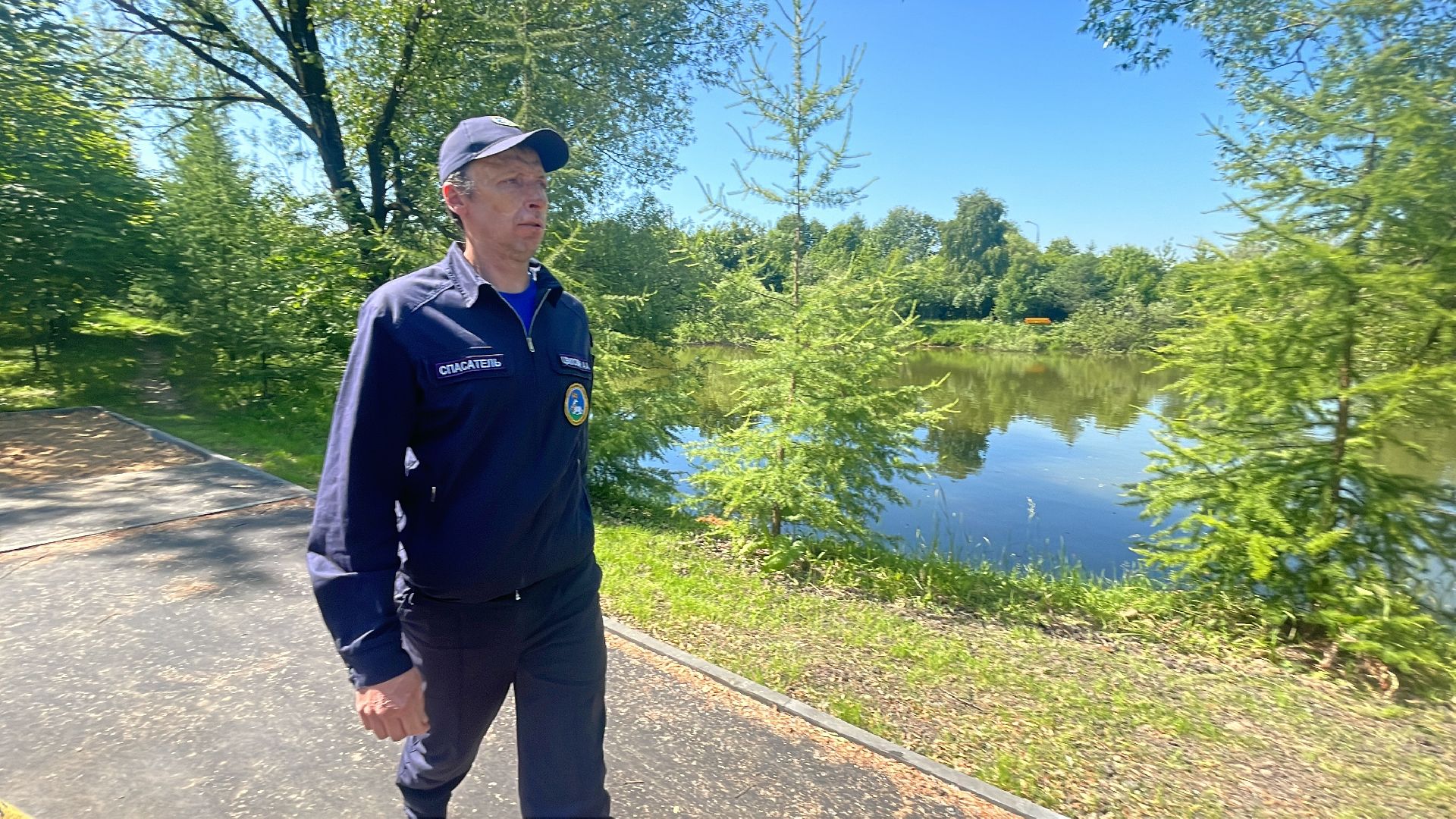 Спасатели, рейд, безопасность, водоём, лес,