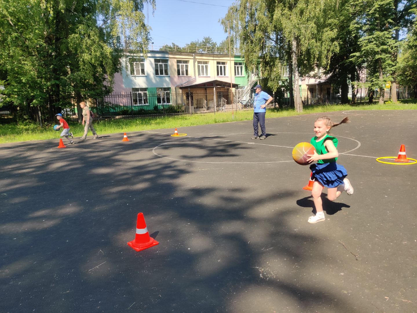 Красноармейск, Пушкинский, школьный лагерь, спортивная эстафета, лето в Подмосковье