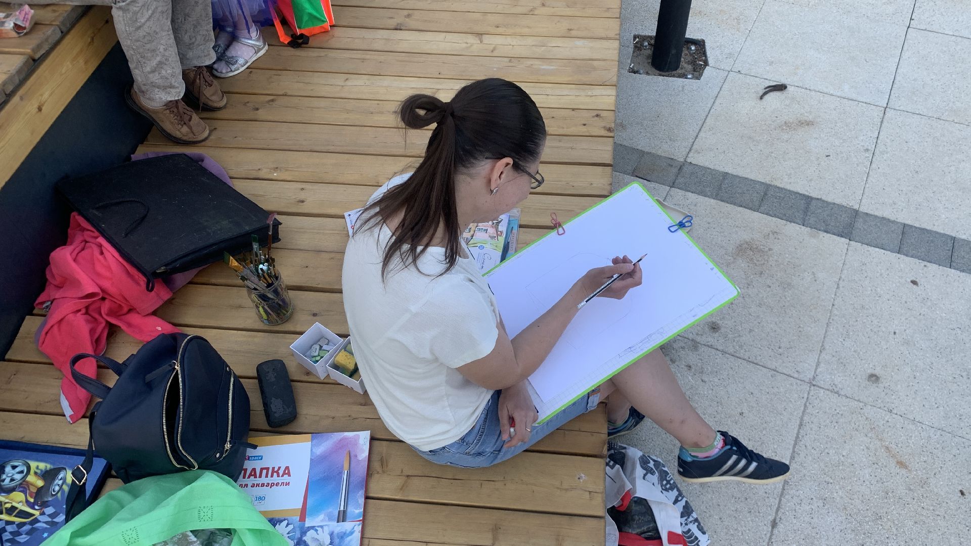 Ступино, вернисаж художников, площадь Металлургов