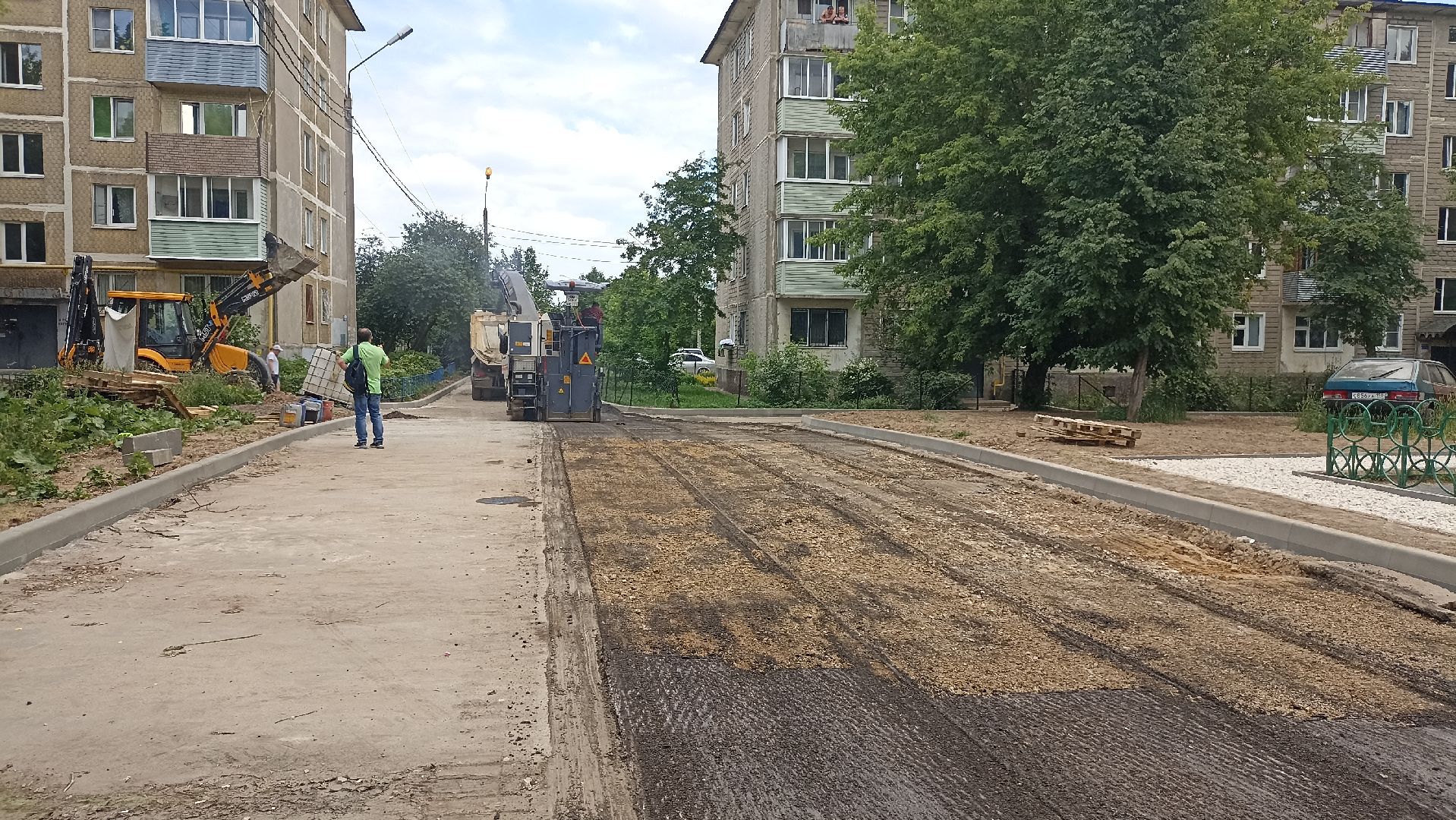 Серпухов, Московская область, Подмосковье, благоустройство, дворовая территория, снятие асфальта