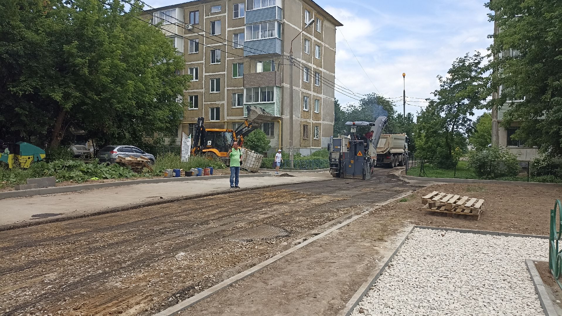 Серпухов, Московская область, Подмосковье, благоустройство, дворовая территория, снятие асфальта