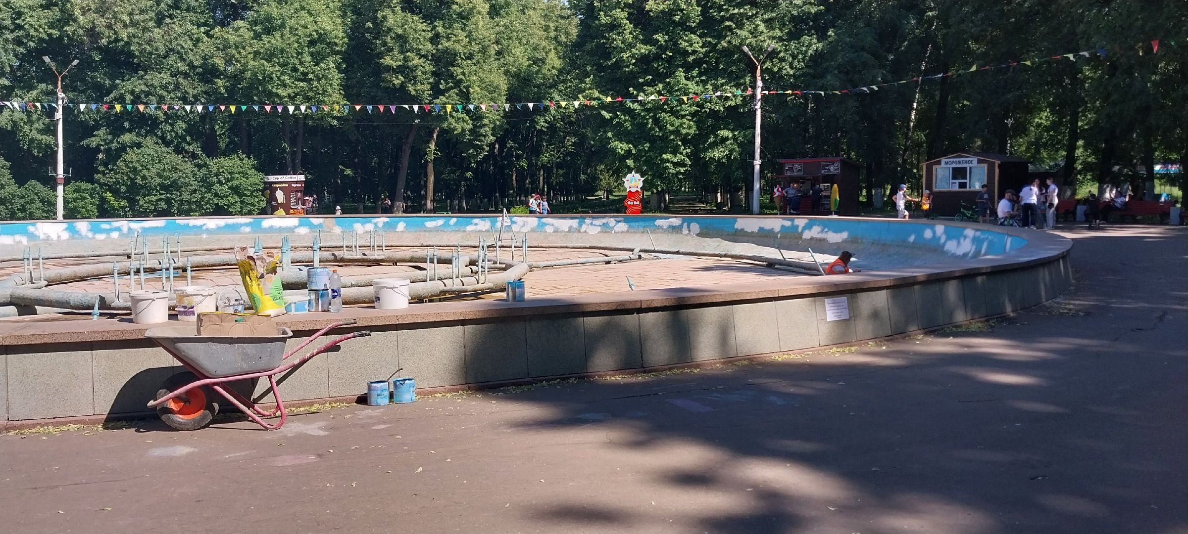 коломна, парк, фонтан