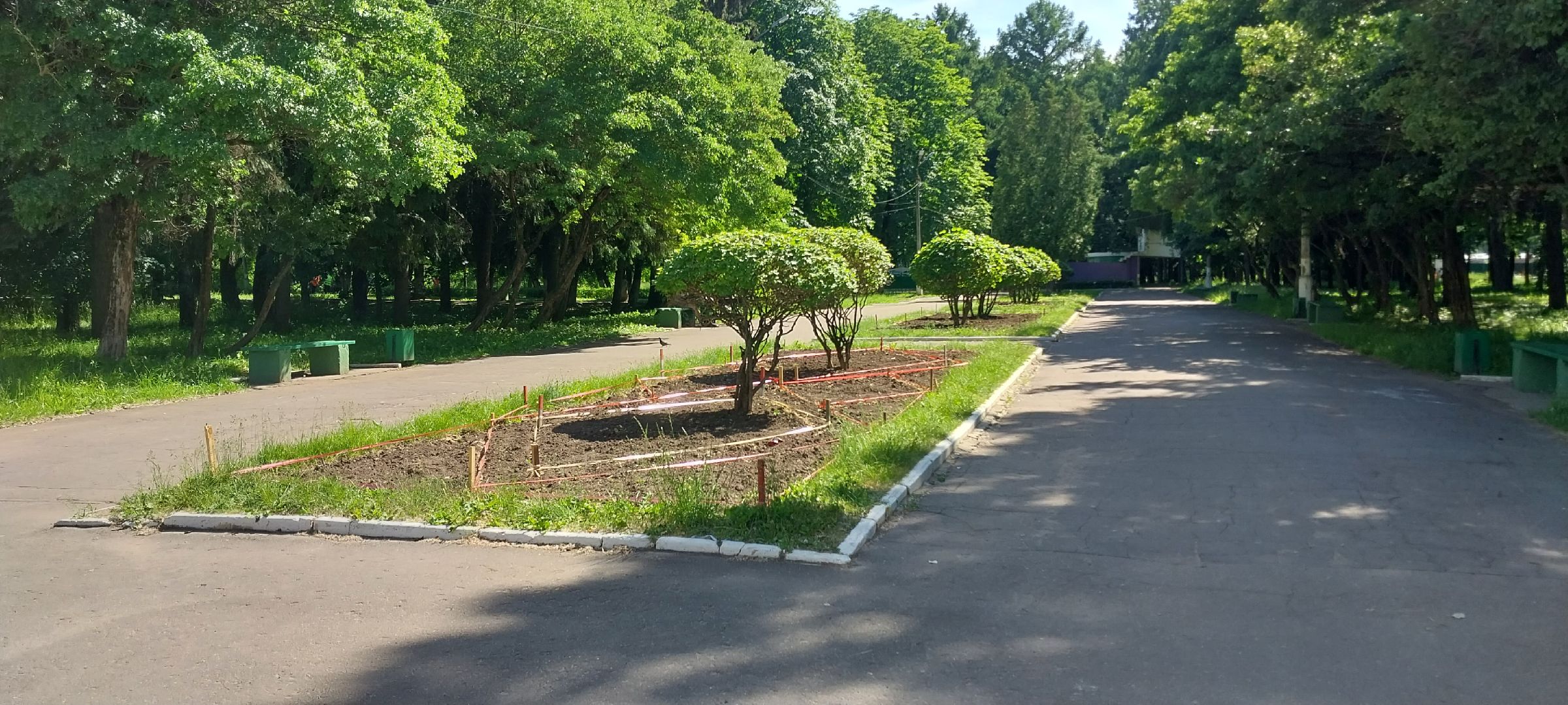 коломна, парк, цветочное оформление