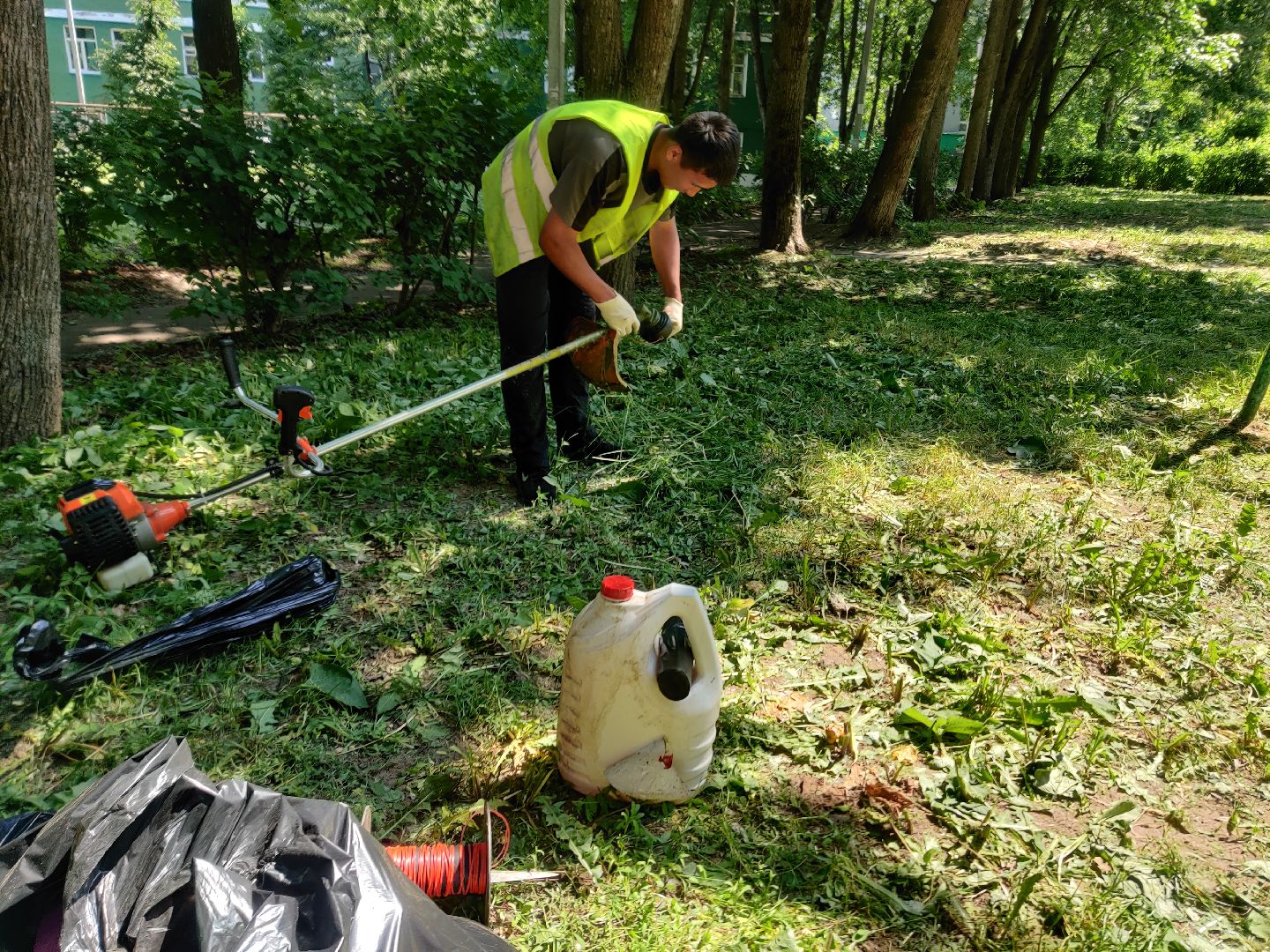 Красноармейск, Пушкинский, покос травы, содержание территорий, ГУСТ
