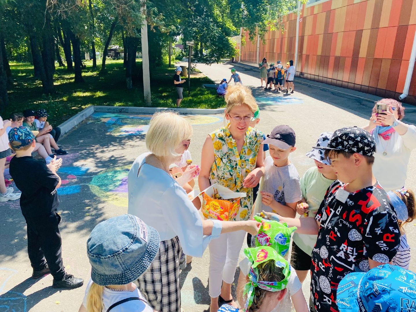 Домодедово, рисунок мелом, конкурс, дети, лагерь, школьный лагерь