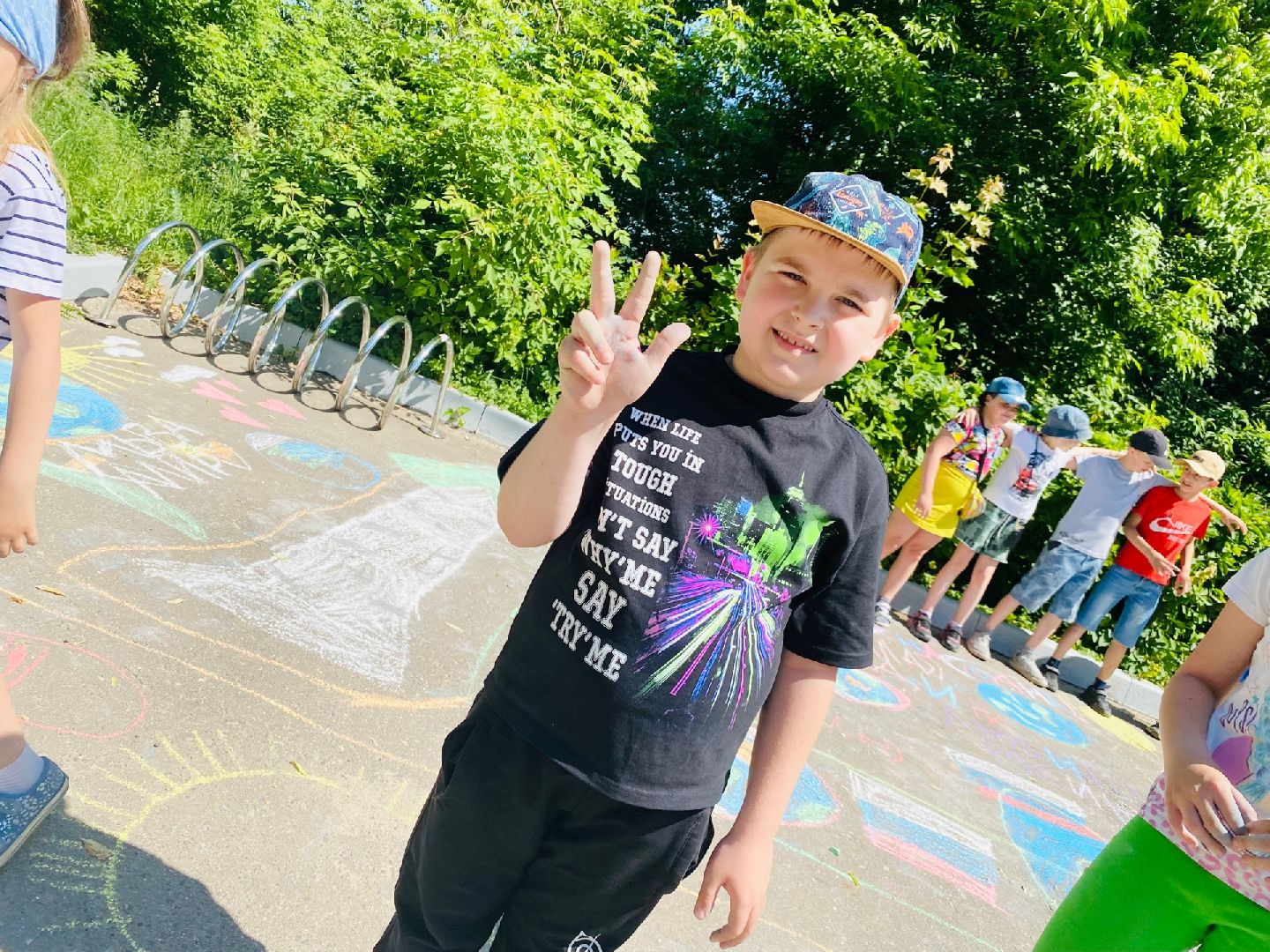 Домодедово, рисунок мелом, конкурс, дети, лагерь, школьный лагерь