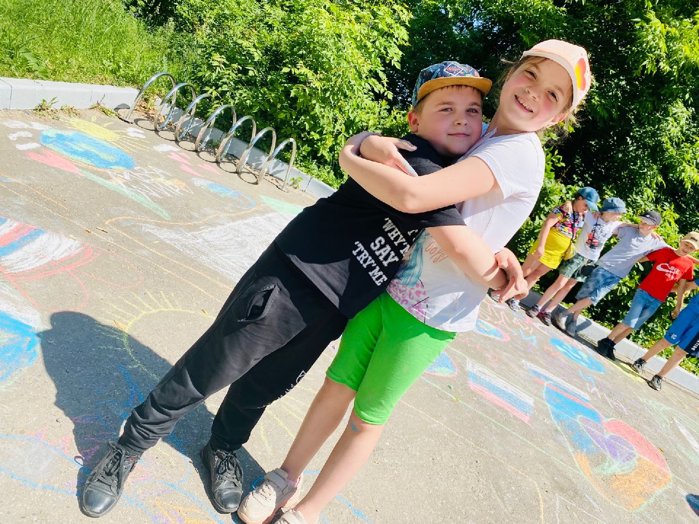 Домодедово, рисунок мелом, конкурс, дети, лагерь, школьный лагерь