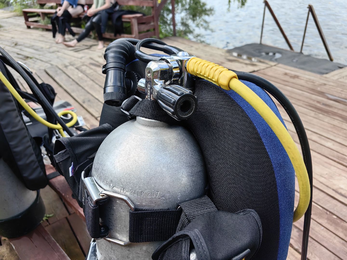 Дайвинг, погружение, вода, карьер