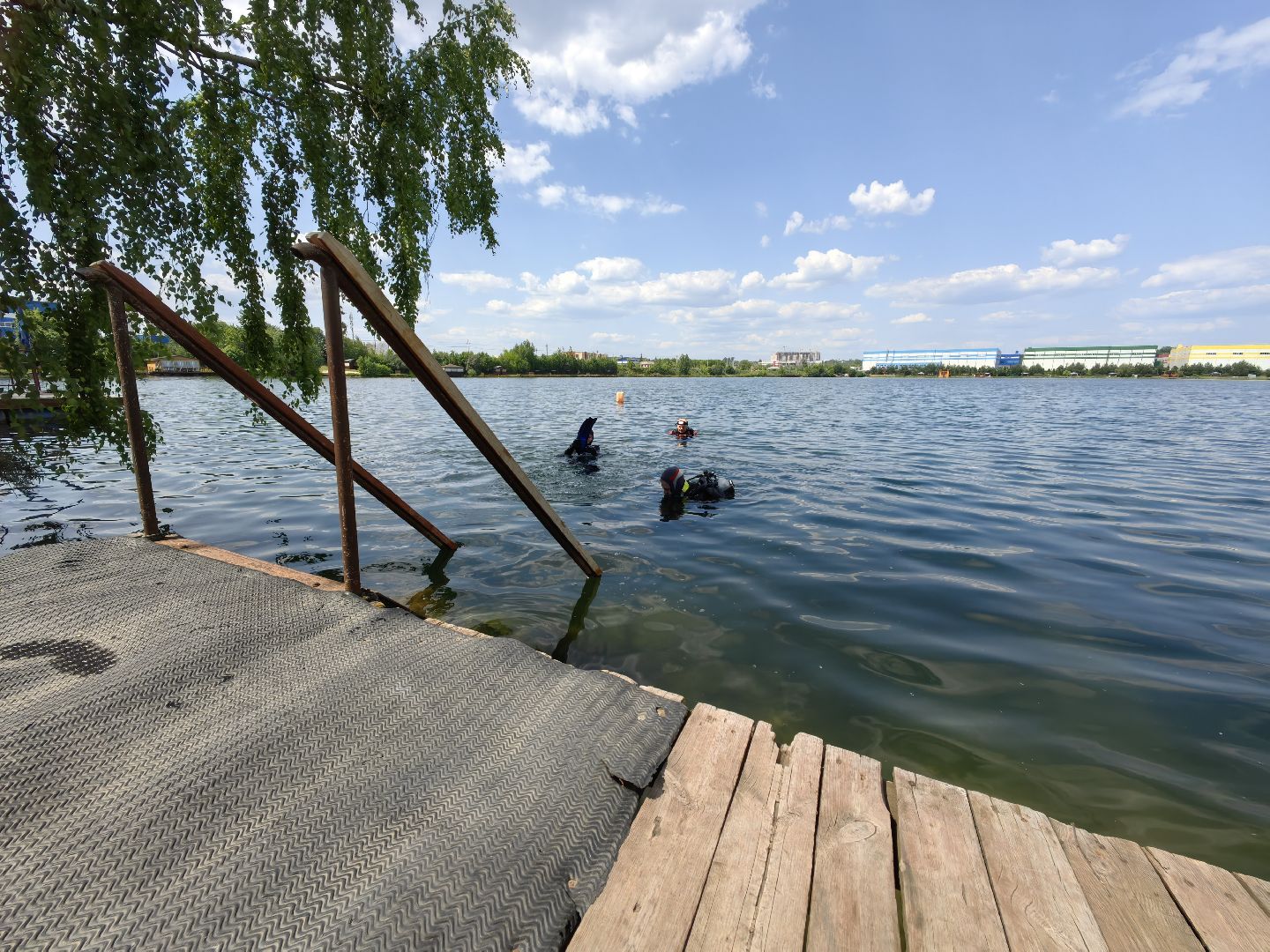 Дайвинг, погружение, вода, карьер