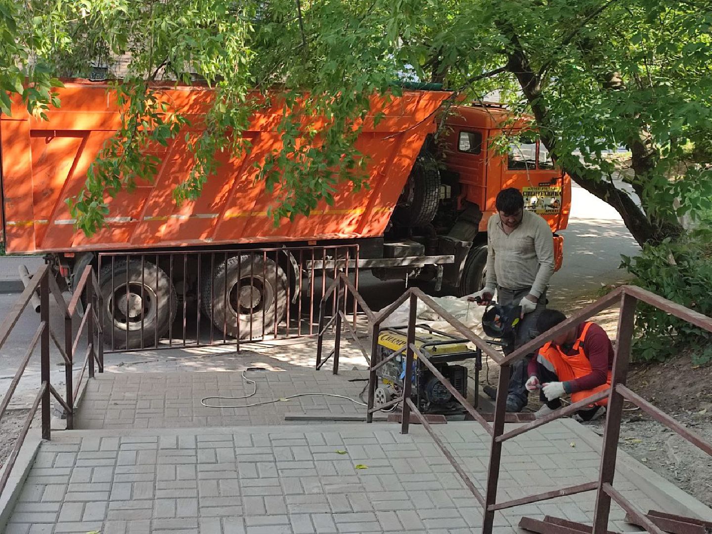 Мытищи, ремонт входных групп, лестница, детский сад