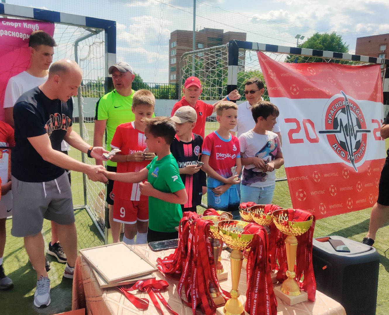 Красноармейск, Пушкинский, футбол, детский спорт, лето в Подмосковье