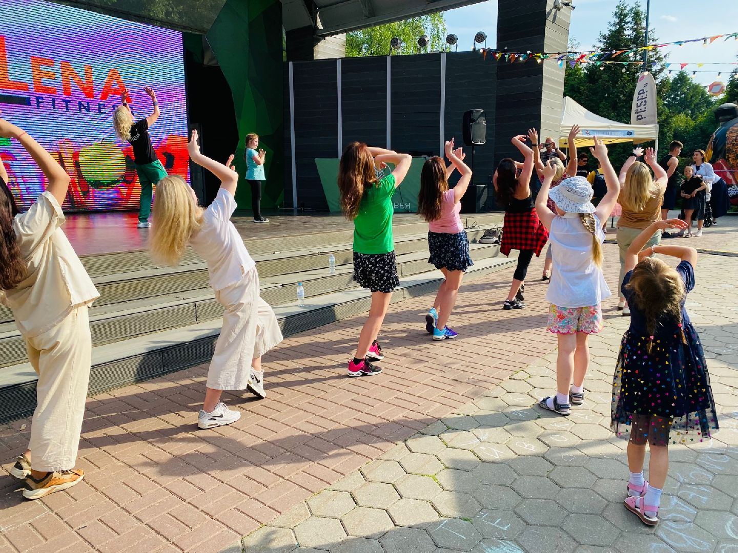 Домодедово, разминка, спорт, тренер, парк Елочки