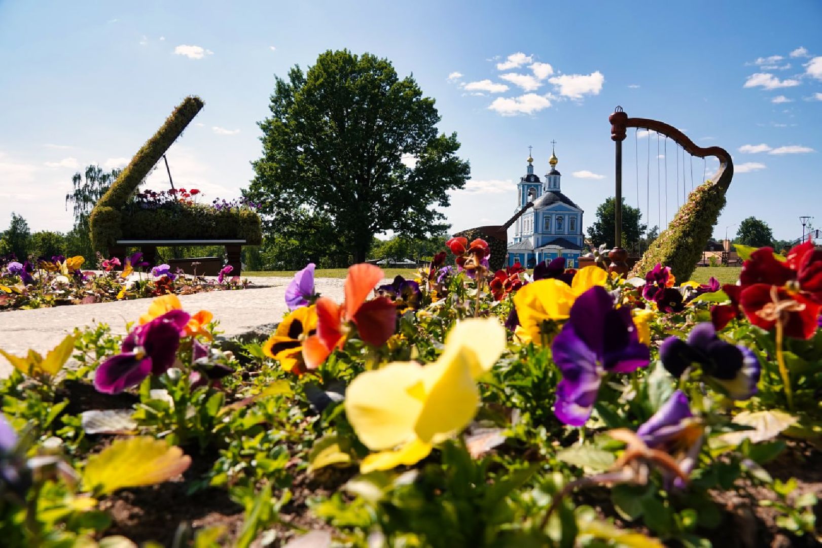 Сергиево-Посадский городской округ, Сергиев Посад, Благоустройство, Цветы, Музыка, Красота, Лето, Лето в Подмосковье