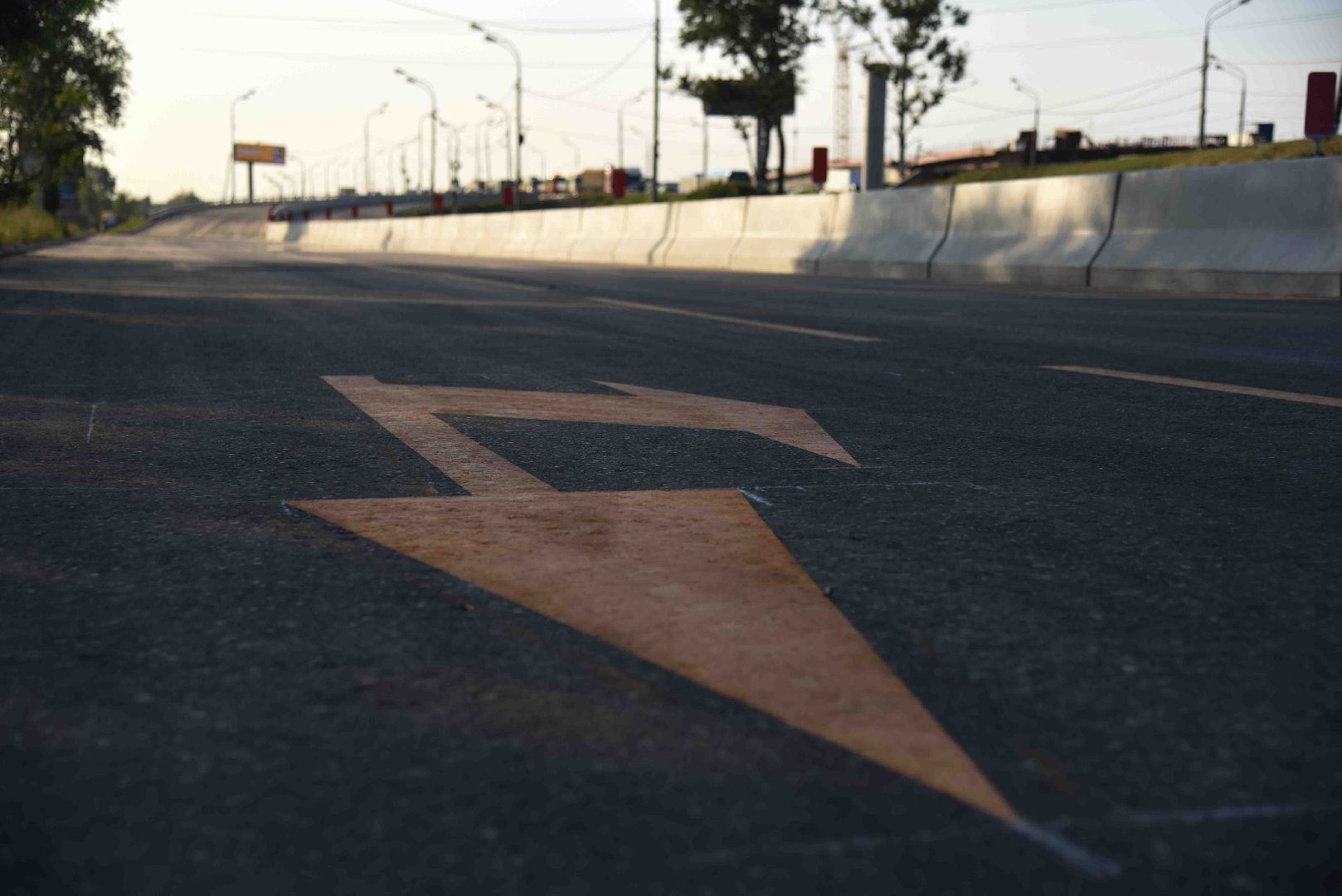 Химки, дорога, строительство, разметка