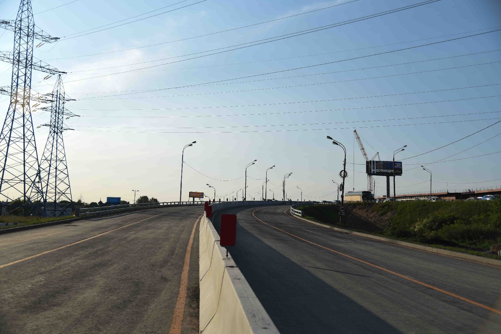 Химки, дорога, строительство, разметка