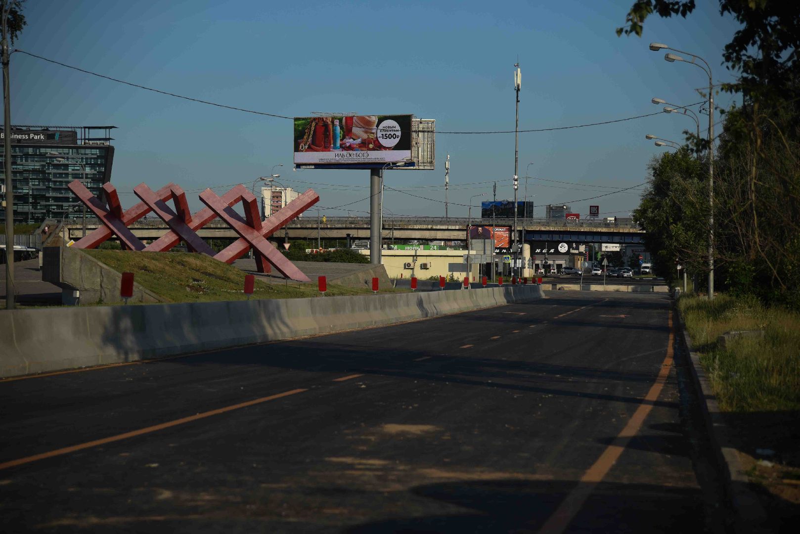 Химки, дорога, строительство, разметка