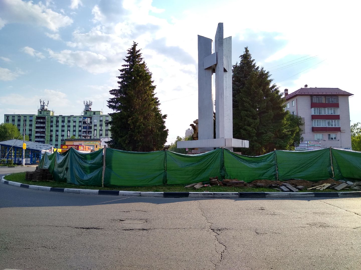 Раменское, благоустройство, обновление мемориального комплекса в микрорайоне Холодово