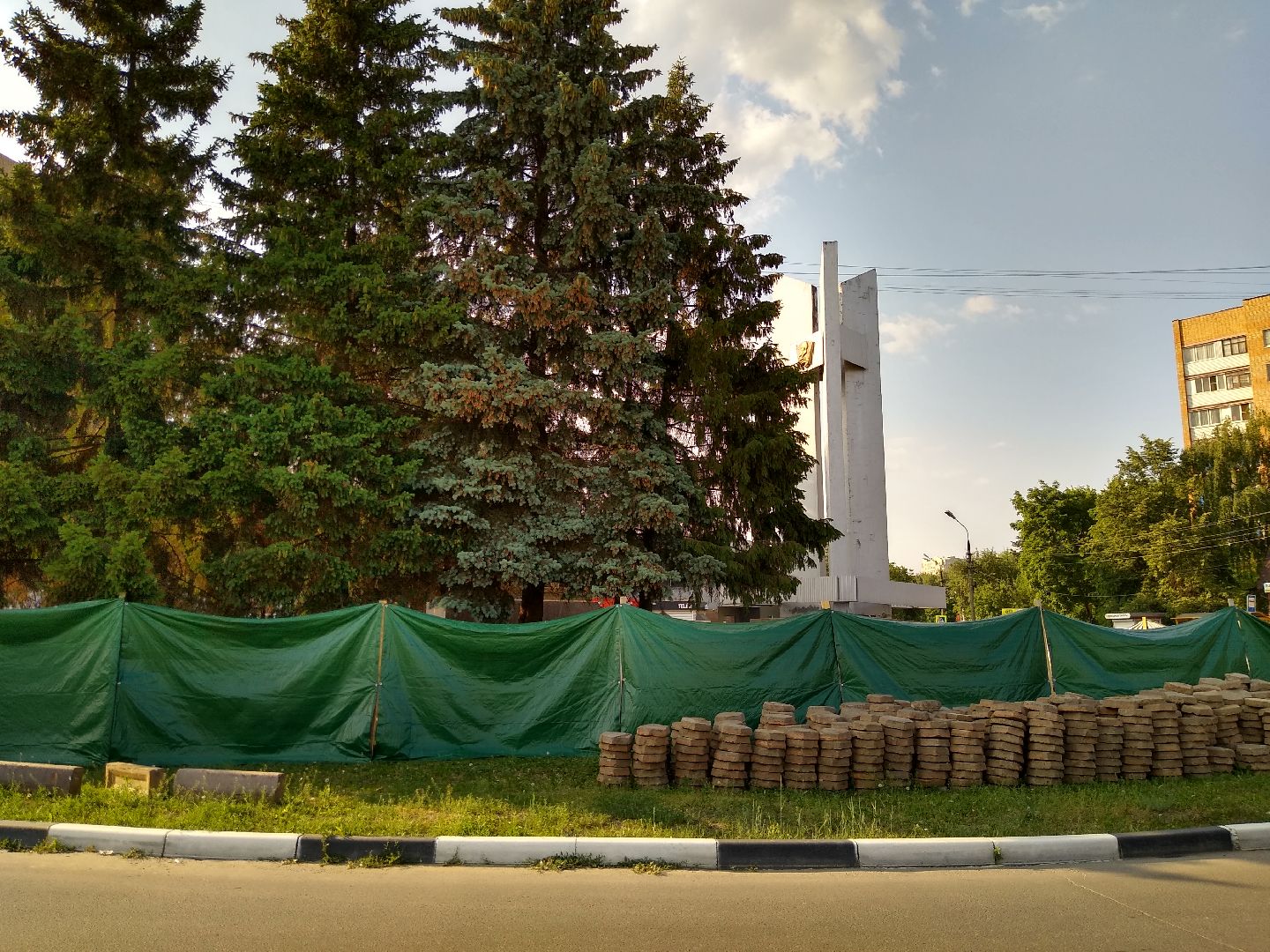 Раменское, благоустройство, обновление мемориального комплекса в микрорайоне Холодово