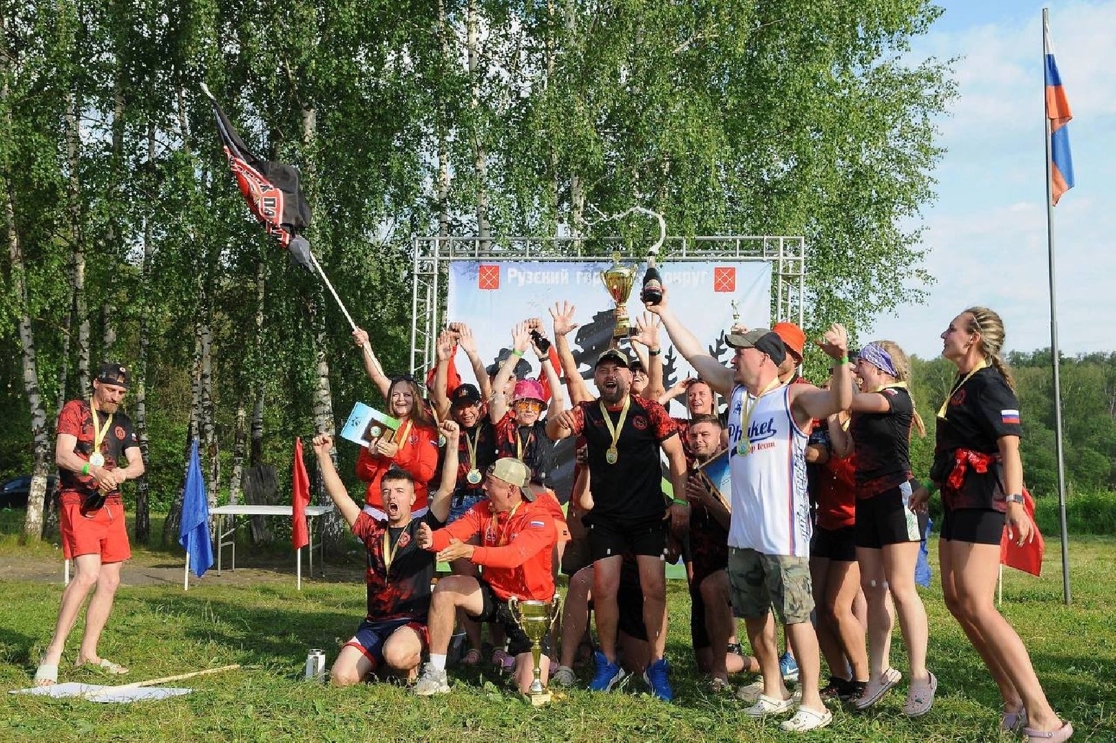 Руза, турслет, команда, спорт, лето, отдых, отряд красные панамы